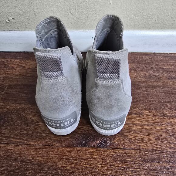 SOREL Out N About Slip on Wedge - Chrome Grey/White - Suede - Size 6 - Picture 8 of 12